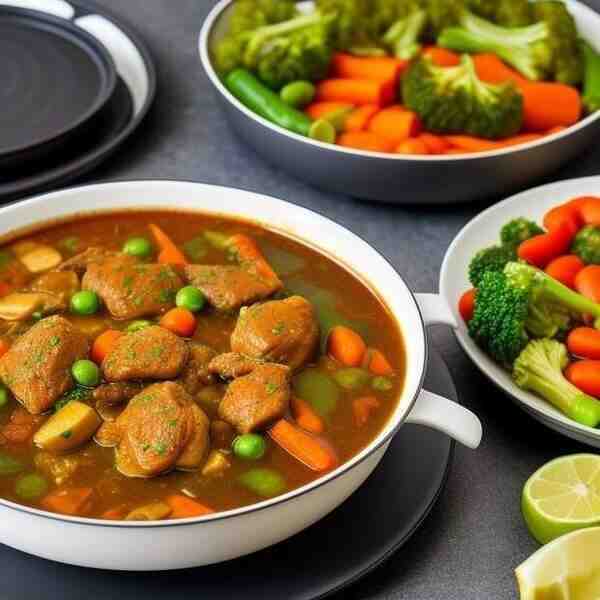 Рагу с курицей и овощами в мультиварке